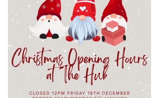 Christmas Opening hours at The Hub thumbnail